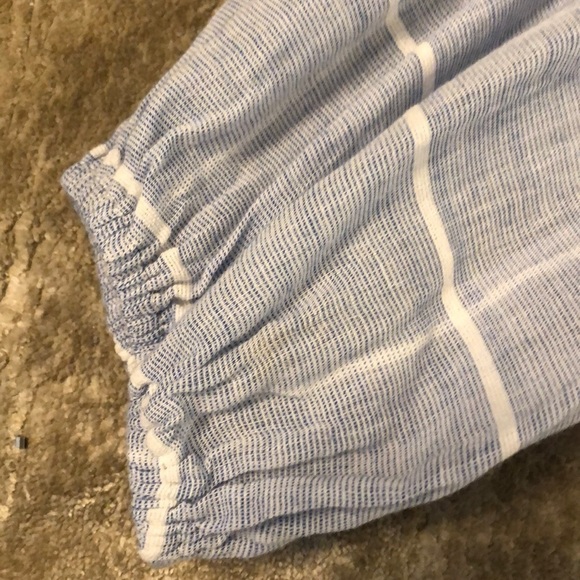 AQUA Blue and White Blouse with Embroidery Size M - Picture 4 of 6